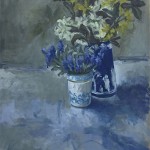 “Willow,wedgewood and spring flowers ” Oil on linen SOLD