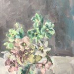 “January Hellebores” Oil on canvas 40cm x 50cm 